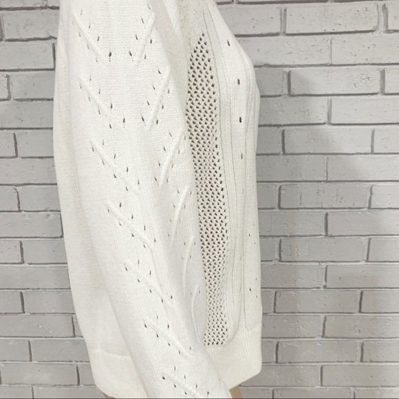 J.Crew Women’s Crewneck Pointelle Knit Pullover Sweater - Picture 9 of 11